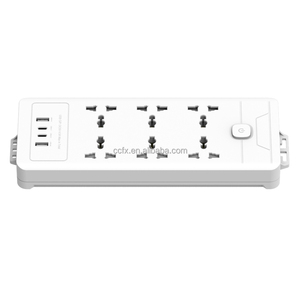 儿童保护通用多插座电源板，带带USB C型端口的过载保护插座 - Product Image 4
