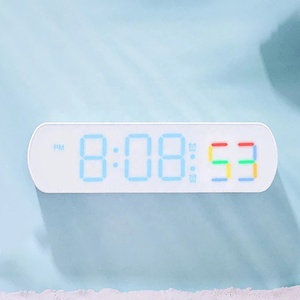 Neue benutzer definierte elektrische Timer Count Up Countdown Digitaler Farb alarm Snooze Voice Control Table LED-Uhr - Product Image 6