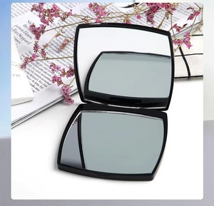 迷你黑色可折叠方口袋紧凑型镜子双面定制标志化妆品化妆镜 - Product Image 5