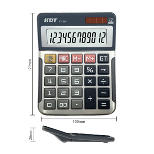 Solar Powered Rubber Desktop Calculator Basic Office <strong>Accounting</strong> <strong>Tool</strong> for Daily Use for School - Product Image 2