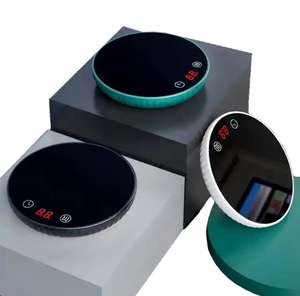 Calentador de taza de café inteligente eléctrico, posavasos y control de temperatura con temporizador para oficina y hogar - Product Image 1
