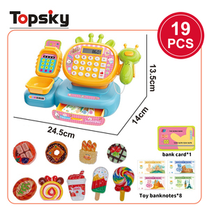 Điện mô phỏng mua sắm tiền mặt đăng ký đồ chơi với ánh sáng âm nhạc phim hoạt hình giả vờ chơi máy tính tiền đăng ký Đồ chơi Quà tặng cho trẻ em - Product Image 2