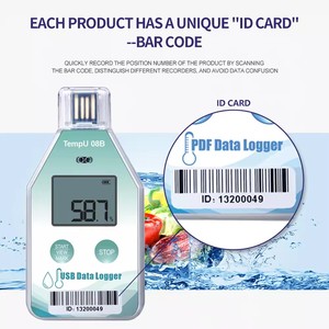 HEDAO TEMPU08B <strong>Temperature</strong> Humidity <strong>Data</strong> <strong>Logger</strong> Single-use <strong>Data</strong> <strong>Logger</strong> <strong>Temperature</strong> Recorder for Food - Product Image 4