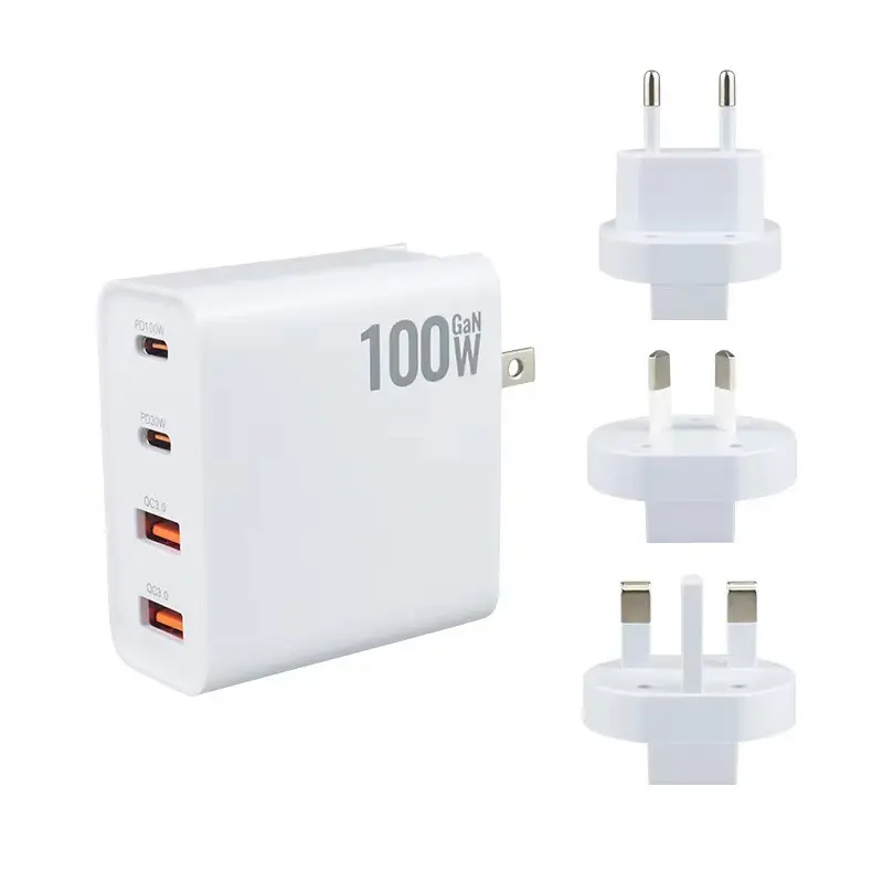 Precio de fábrica 100W GaN Multiport USB C Charge PD USB Tipo C GaN Tech Adaptador de carga rápida para MacBook Pro para cargador de iPhone