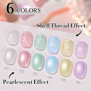 ชุดเจลทาเล็บแบบเกลียวเคลือบสีมุกครั่งเคลือบเงาสีสันสดใสโลโก้ออกแบบได้ตามต้องการ - Product Image 3