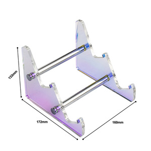 Soporte de acrílico transparente para Teclado mecánico de ordenador, estante de almacenamiento de 3 niveles para teclado - Product Image 2