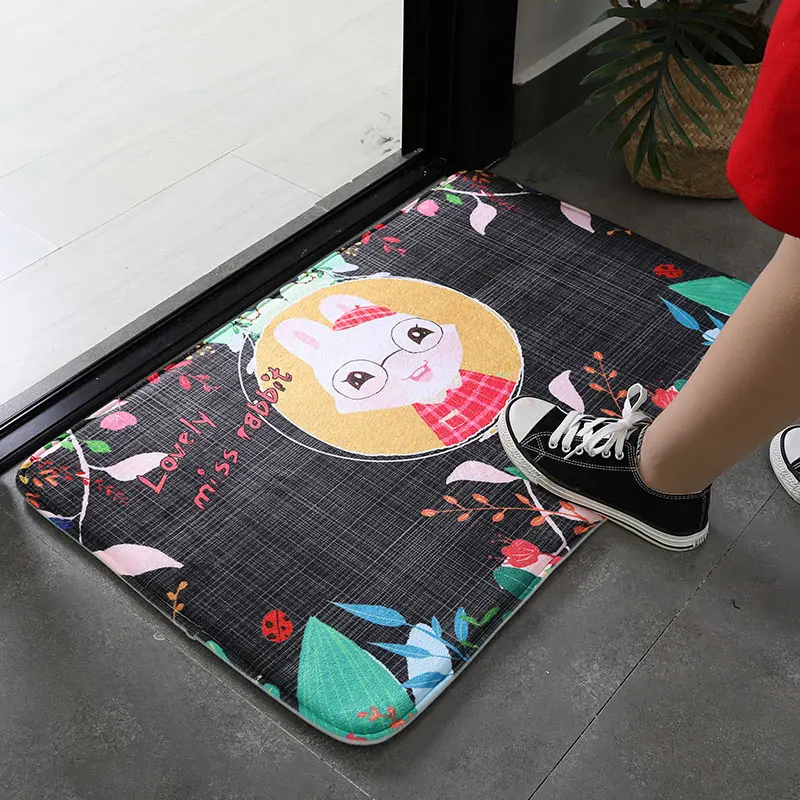 (CHAKME) Coloré usage familial drôle tapis de bain en polyester, décoratif à la maison tapis de bain