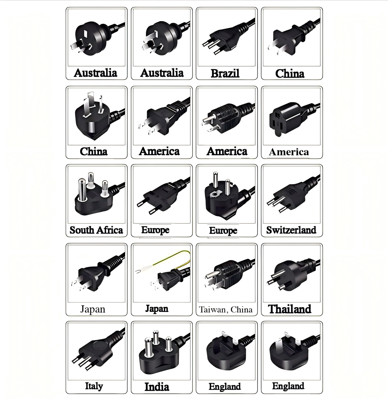 Les prises d'alimentation peuvent être personnalisées