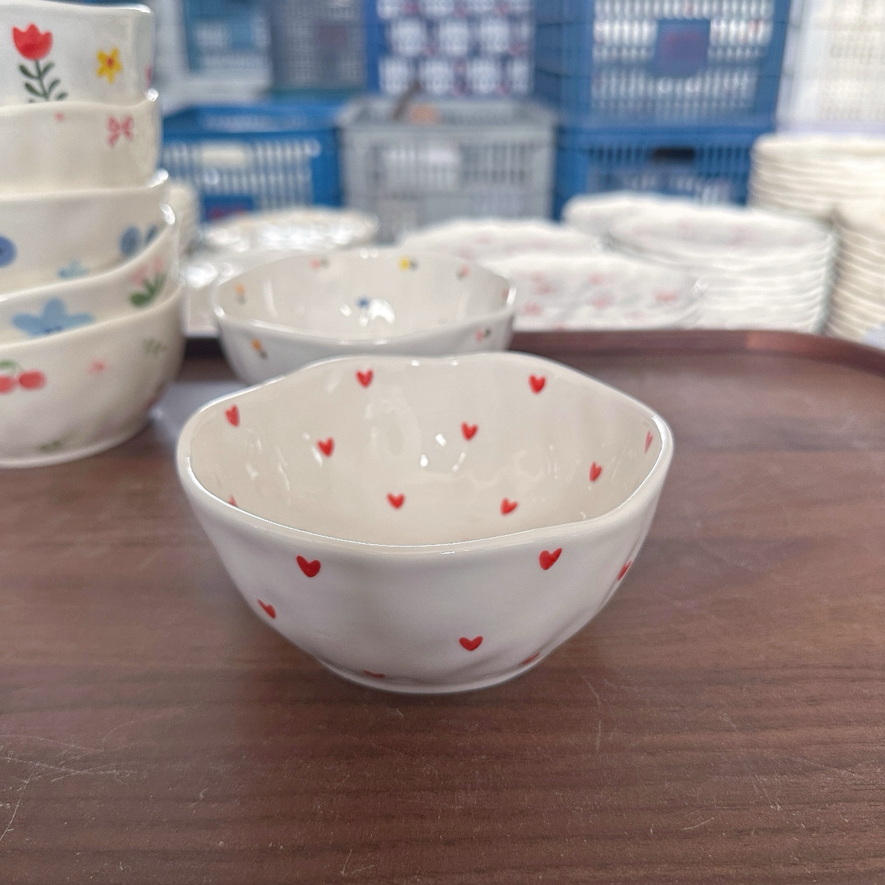 Cuenco corazón de amor blanco-pequeño 12,5*5,7cm