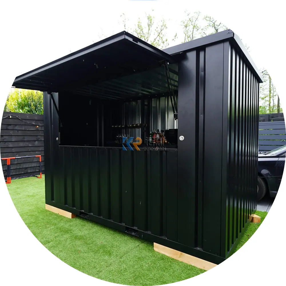 2024 20FT Mobile Detachable Flat Pack Prefab Homes Modern Shipping Container House Luxury Prefabricated Bar Coffee Shop