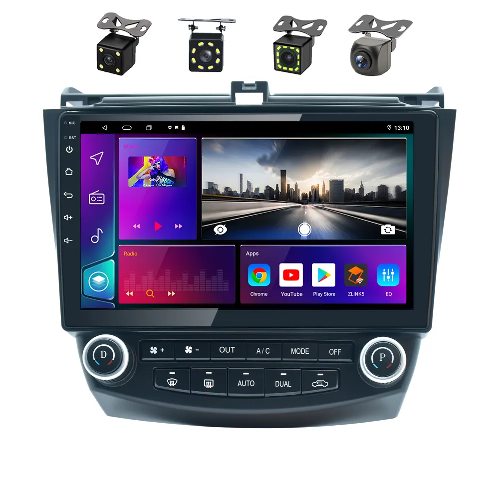 Pour Honda Accord 2003-2008 10.1 pouces IPS DSP stéréo écran 4G 8core Carplay Auto Electronics Car Radio