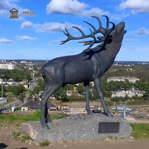 Trevi Lớn Hươu Kim Loại Động Vật Vườn Hươu Điêu Khắc Ngoài Trời Thanh Lịch Đúc Cuộc Sống Kích Thước Đồng Nai Tượng - Product Image 6