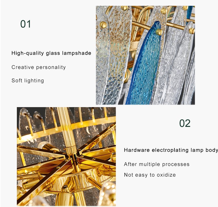 Modern gold long stair hanging baccarat spiral crystal chandelier colorful glass round huge chandelier ceiling lamp