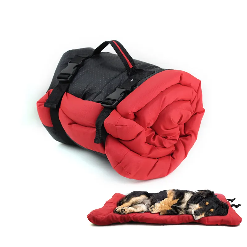 Matras perjalanan hewan peliharaan Oxford, dapat digunakan kembali lembut untuk anjing kecil besar berkemah luar ruangan bagasi mobil tahan air anak anjing kucing tempat tidur portabel