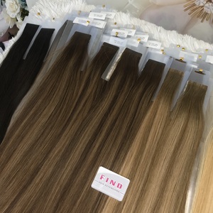 เทปยืดผม100% แบบยืดได้ผมคนแท้แบบตรงสองชั้นทำจาก PU ทำให้ผมเรียบเนียน - Product Image 1