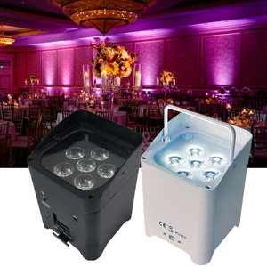 Taşınabilir akıllı DJ S6 sahne işık 6x18w Event UV Event 110 adet olay dekor için şarj uçuş durumda ile LED Uplight - Product Image 6