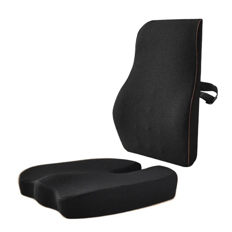 Büro Heimgedächtnis Schaum-Läulenkissen & Sitzkissen-Set ergonomisches Design Rückenstütze Kissen Taille Lendenkissen