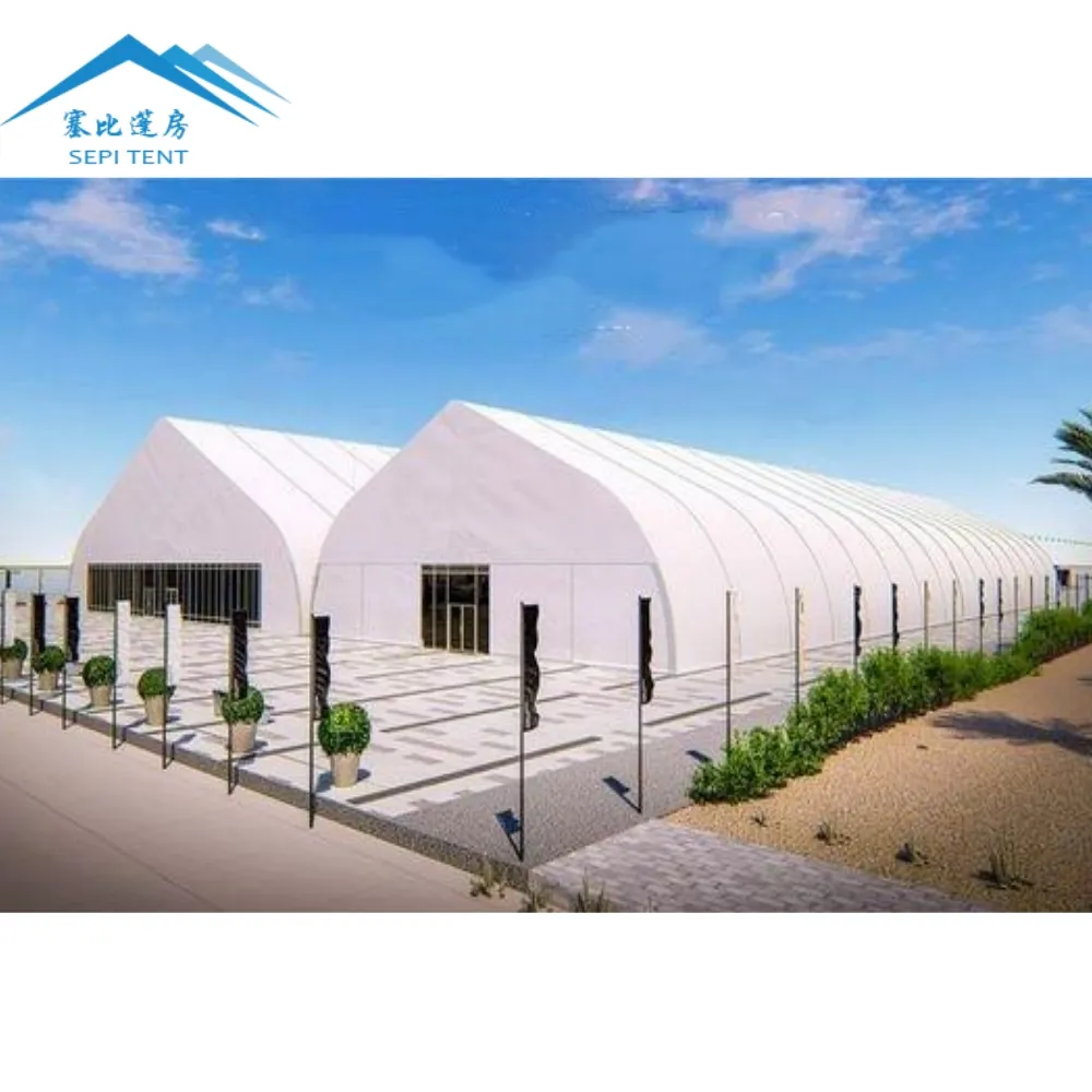 High Quality Large Aluminum Frame Curve Tent Outdoor Tennis Basketball Waterproof Marquee Sport Tent