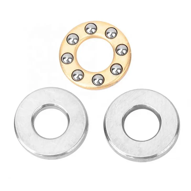 Miniature F2-6M 2*6*3mm Brass Cage Mini Axial Flat Thrust Ball Bearing With Grooved Raceway