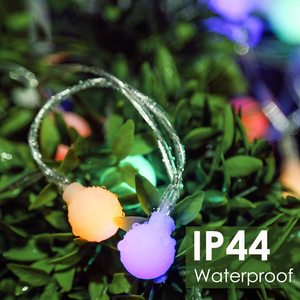 Caja de batería para exteriores 3AA, cadena de luz, 9 funciones, 50 LED G10, forma de bola, árbol de vid, luces de Navidad para todos los festivales - Product Image 1