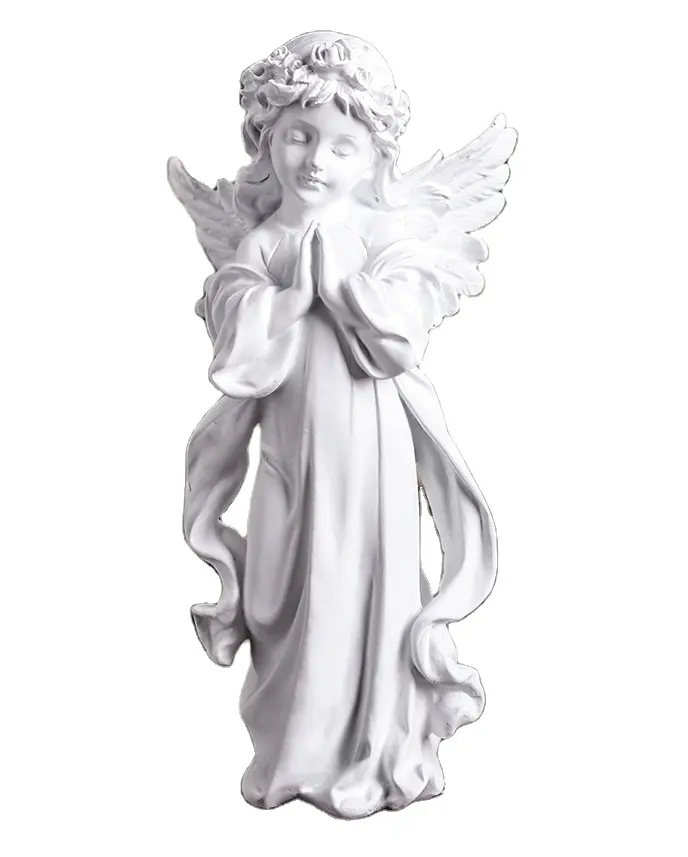 RESINA BIANCO IN PIEDI BELLA PREGARE RELIGIOSO UMANI ANGELO GIVEAWAY VACANZA REGALO DECORATIVA DELLA PARETE DELLA CASA FIGURINE STATUA MODELLO