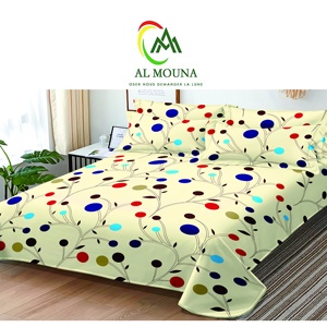 <strong>AL</strong> MOUNA <strong>Bedding</strong> 3 or 4 Piece Set High Quality Polyester Bed Sheet Queen Size Bed Sheet Suitable for Home Hotel - Product Image 4