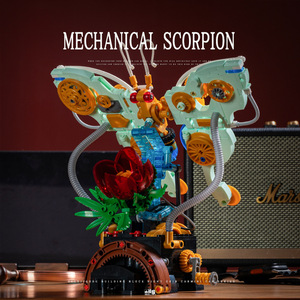 New JD011-48 Mechanical Insect Series Building Block Educational <strong>Toy</strong> Model 1:8 Scale Plastic Cross-Border Grasshopper Electronic - Product Image 6
