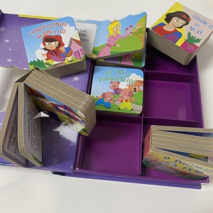 เคสแข็งสำหรับเด็ก6ชิ้นสำหรับอ่านหนังสือกระดานมินิแบบคลาสสิกทนทานต่อการฉีกขาด