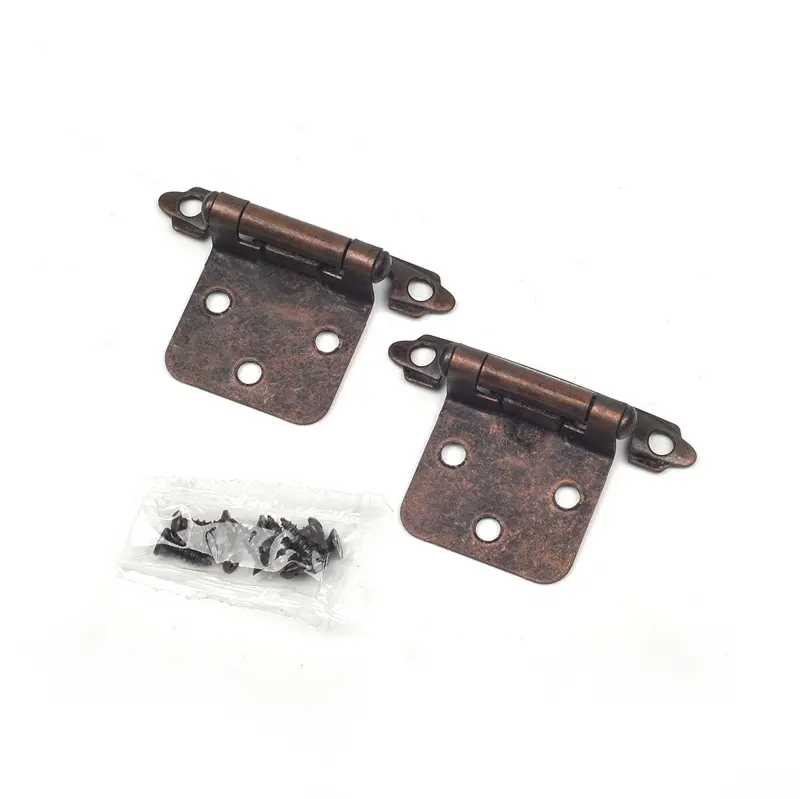 Bisagra de caja de madera para regalo de joyería, Mini bisagras pequeñas de Metal con tornillos, componente de muebles en miniatura