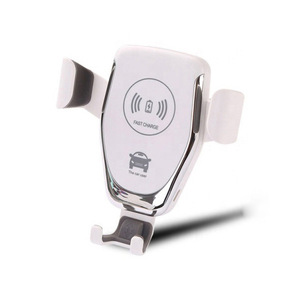 Q12ワイヤレスカーチャージャーマウント10WQi急速充電電話ホルダーiP <span class=keywords><strong>X</strong></span> XSサム1用自動クランプマウントラック