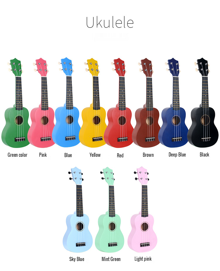 Cheap Price Ukulele 21 Inch Soprano China Kids 4 String Guitar Hawaiian Carbon Fiber Ukulele Ukelele