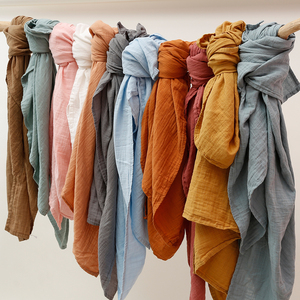 Pamuk Muslin kundak bebek battaniye nötr bebek kundaklama Wrap kreş erkek kız Unisex için battaniye alma - Product Image 6