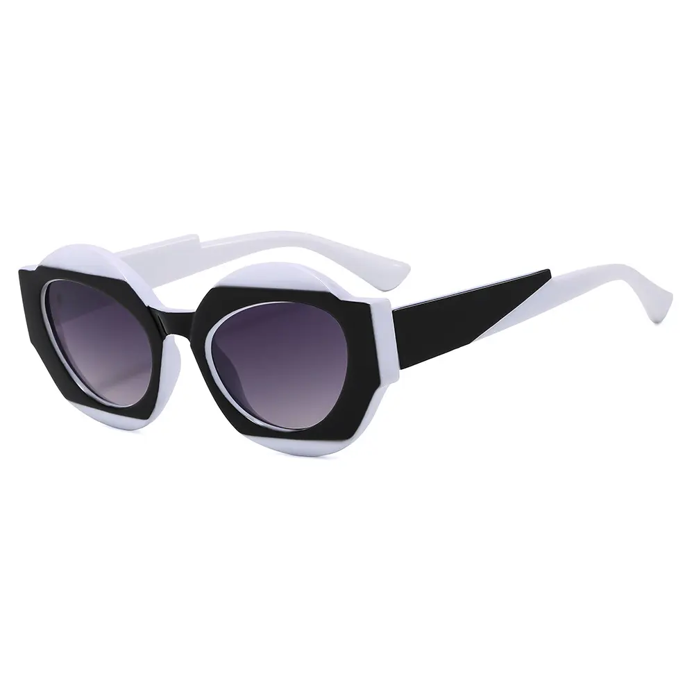 Outu Design originale Color Block Geometry occhiali da sole 4394 uomo alla moda e colorato occhiali da sole individualizzati superficie del piano