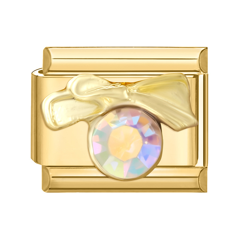 White colored diamond bow