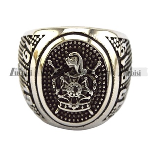 Cuba Phong Cách Bạc Tốt Khắc Ninja Rùa Cabochon signet Nhẫn Trong Thép Không Gỉ Mạ Vàng Cổ Điển Cụm Nhẫn - Product Image 3