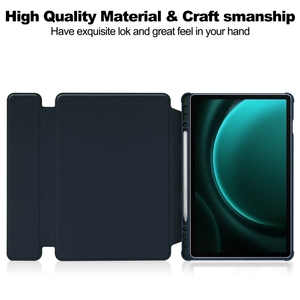 三星Galaxy Tab S9 FE + 360旋转垫电脑皮套带键盘的优质平板键盘外壳 - Product Image 3