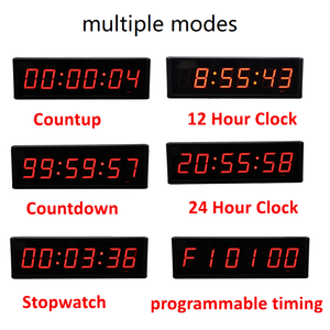 Es 2.3 pollici Display digitale a Led orologio di temporizzazione portatile ricaricabile alimentato a batteria Timer elettrico conto alla rovescia con pulsante cablato - Product Image 4