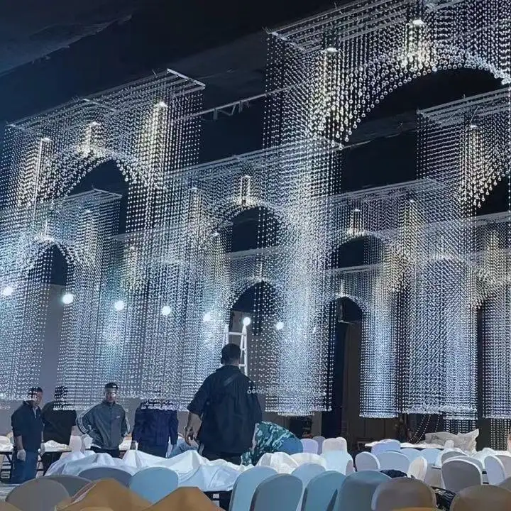 Modische Hochzeits feier Perlen Vorhang oben 1Meter Höhe pro Streifen Kristall tür Dekorativer Vorhang