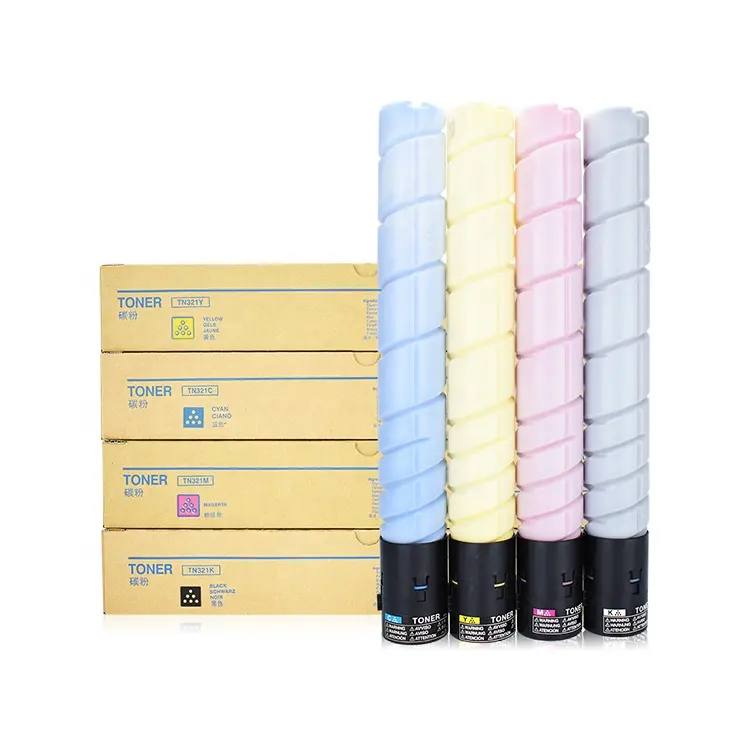 Cartucho toner, cor da fábrica, tn321 para konica minolta bizhub c224 c364 c284 224e 284e 364e copiadora de cores