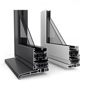 Perfil de aluminio anodizado personalizado, materiales de construcción, perfil de aluminio extruido para marcos de puertas y ventanas