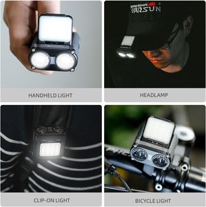 WARSUN taşınabilir USB şarj edilebilir LED lamba far Torch yüksek güç su geçirmez acil Cob çalışma ışıkları açık avcılık için - Product Image 5