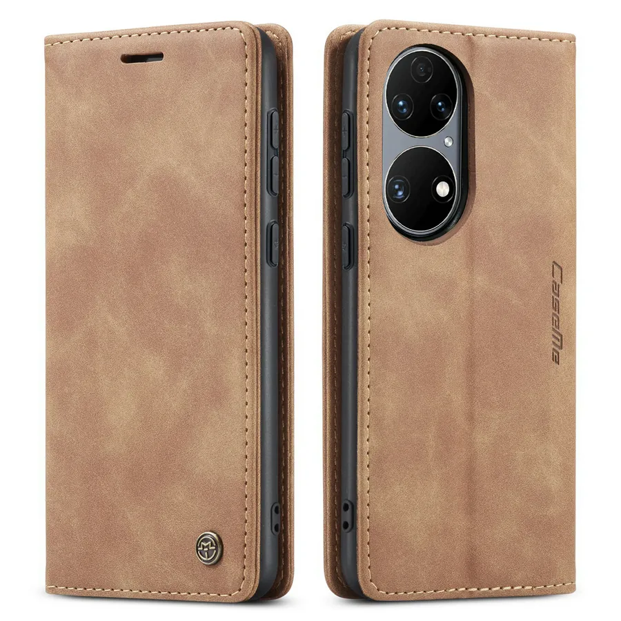 CaseMe-funda con tapa magnética para Huawei P50 pro, carcasa de cuero con soporte para dinero en efectivo, para Huawei P50 P40 lite P30