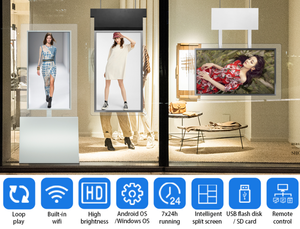 55-дюймовый ЖК-киоск Android 4K с прозрачной подставкой для пола для образовательных центров, лифтов и магазинов розничной торговли - Product Image 6