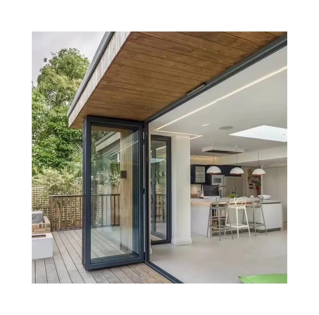 Puertas correderas de vidrio templado deslizante de aluminio Low-E estándar de lujo australiano para Villa