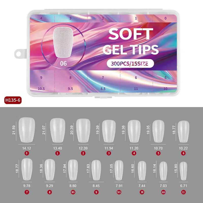 300pcs frosted nail plate H135-6