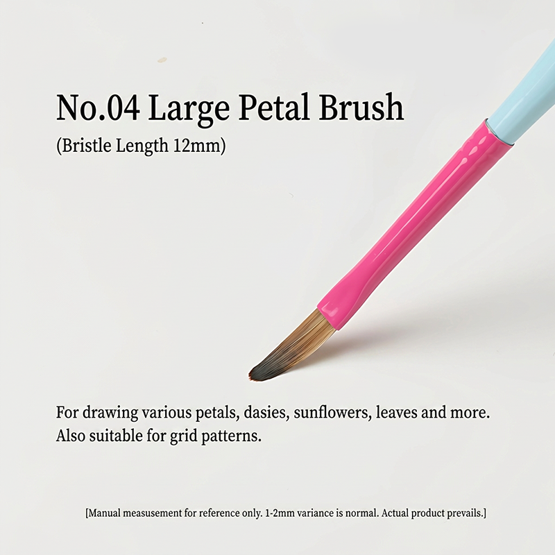 Brosse à ongles à grands pétales bleu clair