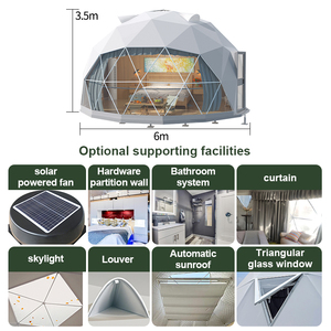 Tenda kubah PVC putih mewah luar ruangan tenda kubah langit berbintang berkemah coody cocok untuk Hotel dan Safari Resorts - Product Image 3
