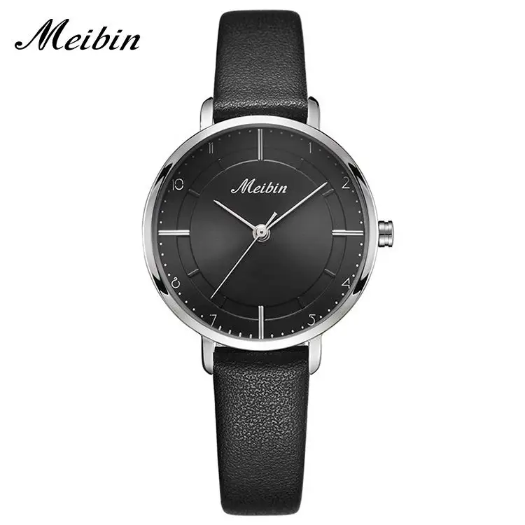 MEIBIN 1099 top brand orologi al quarzo in pelle colorata da donna in vera pelle vintage al quarzo impermeabile