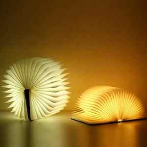 โคมไฟ LED สำหรับอ่านหนังสือตอนกลางคืนแบบพับได้ปรับได้ปรับแต่งได้พร้อมตัวแปลงแบตเตอรี่สำหรับตกแต่งเดสก์ท็อปสำหรับห้องนั่งเล่น - Product Image 1