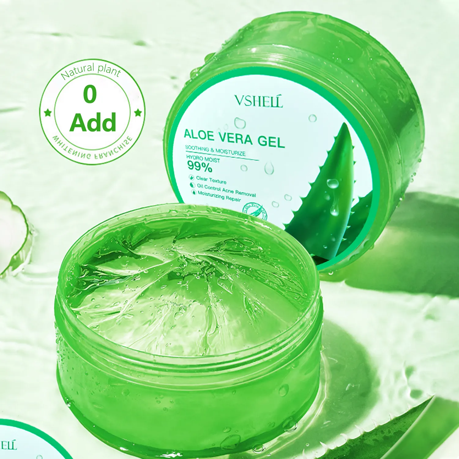 300ml Gel Facial De Aloe Vera99 % Hidratante Calmante Después Del Sol Gel Orgánico De Aloe Vera Para La Cara